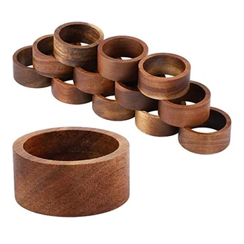 12 штук декоративных колец для праздничных салфеток, Декоративные кольца для деревянных салфеток для украшения стола