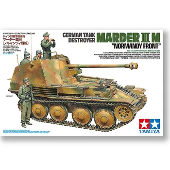 Tamiya 35364 Немецкий истребитель танков Marder III M Normandy Front в масштабе 1/35, военная игрушка, набор пластиковых сборочных моделей зданий
