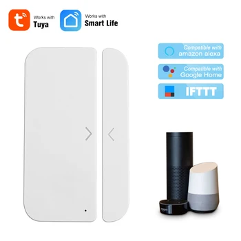 WiFi Дверная сигнализация, датчик окна, детектор Smart Home Security Tuya SmartLife App Control, совместимый с Alexa Google Assistant IFTTT