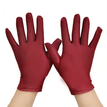 Высококачественные эластичные тонкие перчатки из спандекса, женские и мужские Сексуальные солнцезащитные варежки, Этикетные Тонкие короткие Эластичные танцевальные перчатки