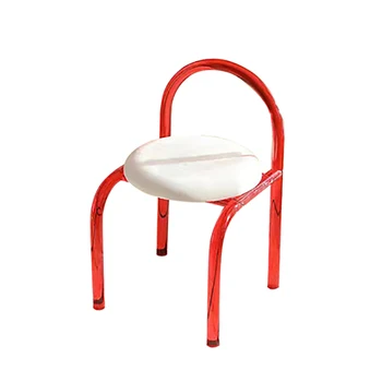 красочный акриловый стул Мебель Повседневный дизайн Спинка для гостиной Обеденный стул