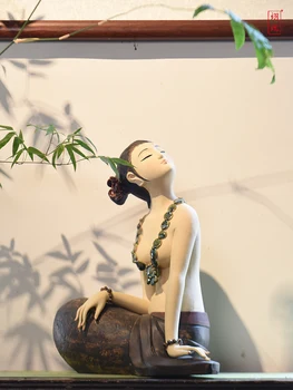 Кукла Шиван, китайская скульптура классической красоты, леди, домашняя гостиная, китайский шкаф, керамические украшения ручной работы.