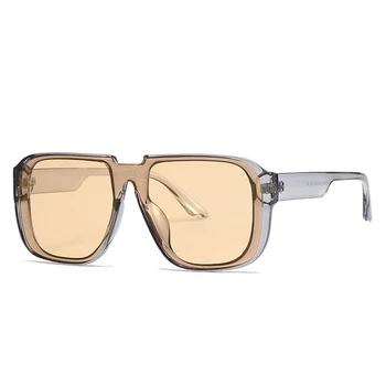 Летняя мода 2023 года Цельные Ретро Квадратные Солнцезащитные очки UV400 Винтажные Ретро Зеркальные Очки Женские Мужские Солнцезащитные очки с плоским верхом