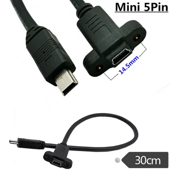 Мини-USB 5-контактный разъем для подключения панели к мини-5P штекерному кабелю-адаптеру 30 см