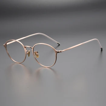 Мода 2023 года, классическая оправа для очков, мужские дизайнерские овальные оптические очки из чистого титана, Близорукость, чтение, женские персонализированные очки