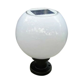 Светодиодный 200 мм Солнечный настенный светильник на открытом воздухе Круглый шар Круглый свет Дорожка свет