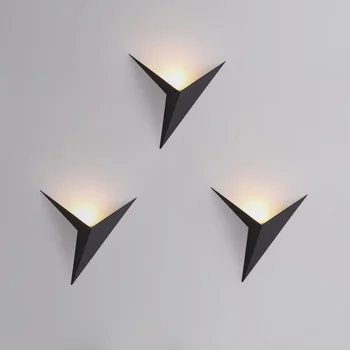 Современные минималистичные Светодиодные Настенные светильники треугольной формы в Скандинавском стиле, Настенные светильники для помещений, Светильники для гостиной 3 Вт AC85-265V Простое Освещение