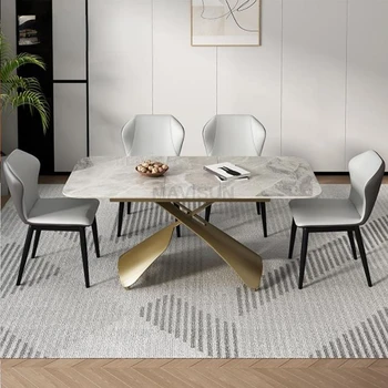 Современные Роскошные обеденные столы для гостиной, Складной дизайн, Обеденные столы для отдыха в скандинавском стиле, Мебель для кухни WZ