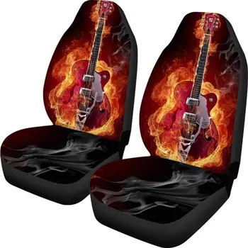 Чехлы для передних сидений из ткани Fire Guitar Bohemia Design Комплект из 2 универсальных чехлов для салона автомобиля Седан и джип
