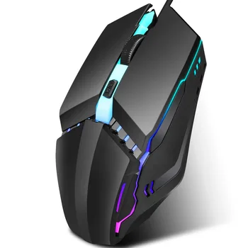 Эргономичный дизайн 4D, 7 цветов подсветки, проводная игровая мышь USB для настольного компьютера, ноутбука, мобильного телефона
