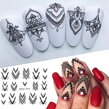 1 шт. 3D Наклейки для ногтей, сделай САМ, Черные Линии, Дизайн ногтей, Клейкие Слайдеры для маникюра, Художественные Наклейки, Аксессуары для ногтей