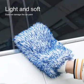 1 шт. перчатка для чистки автомобиля, толстое плюшевое водопоглощающее полотенце из мягкой микрофибры для чистки автомобиля, варежка для мытья автомобиля