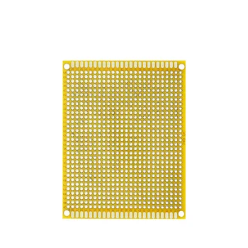 1 шт. печатная плата Желтая двусторонняя плата 7*9 см PCB DIY Универсальная печатная плата