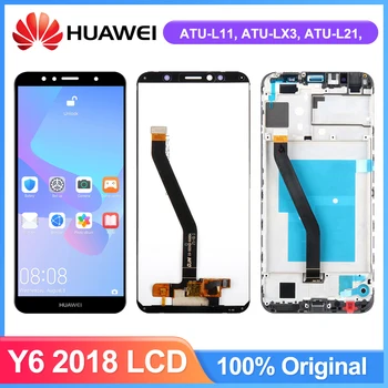 5,7-дюймовый дисплей для Huawei Y6 2018 ATU-L11 ЖК-дисплей с сенсорным экраном, дигитайзер в сборе с рамкой для Huawei Y6 Prime 2018