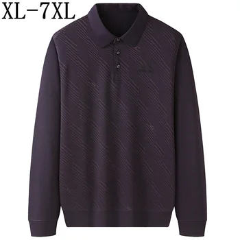 6XL 7XL 5XL 2023 Новая Осенняя Свободная Мужская рубашка Поло Оверсайз высшего качества, Деловые Рубашки для мужчин, Высококачественные повседневные Поло Homme