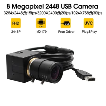 8MP cctv mini usb камера 2,8-12 мм ручной варифокальный объектив IMX179 металлическая коробка usb камера для Mac OS Linux Android Windows
