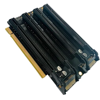 PCIe-Раздвоение от x16 до x4x4x4x4 Карты расширения PCI-E PCI-Express 3.0 x16 от 1 до 4 Gen3 Карты адаптера SATA Порт питания Разделенная карта ПК