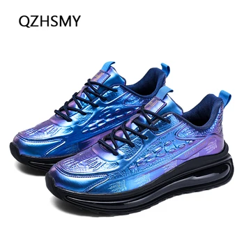 QZHSMY, мужские кроссовки, мужская нескользящая водонепроницаемая повседневная обувь, Высококачественные кожаные кроссовки, Модная мужская спортивная обувь для треккинга