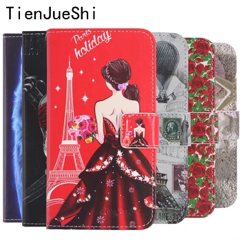 TienJueShi Fashion Flip Protect Кожаный Чехол Shell Wallet Etui Skin Силиконовый Чехол Для ZTE Blade A510 5 дюймов