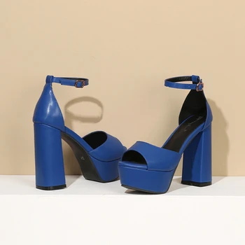 Zapatos Mujer / 2022 Роскошные Босоножки; Женские Дизайнерские Вечерние Свадебные Туфли на платформе С Открытым носком и ремешком на щиколотке; A-3281