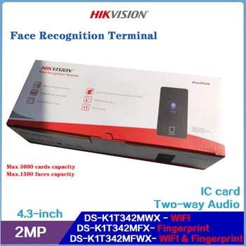 Беспроводной Терминал лицевого доступа HIKVISION DS-K1T342MWX, DS-K1T342MFWX, DS-K1T342MFX, Двусторонний звук, разблокировка IC-карты распознавания масок.