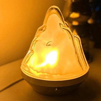 Динамические ночники в форме пламени Атмосферный Ночник Лампа для спальни с сенсорным управлением Настольные лампы с регулируемой яркостью Украшение домашней спальни