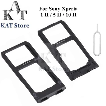 Для Sony Xperia 1 5 10 II XQ-AU51 XQ-AU52 SO-41A SOV43 Держатель Лотка для двух Sim-карт Гнездо Адаптера Без Замены Крышки Порта