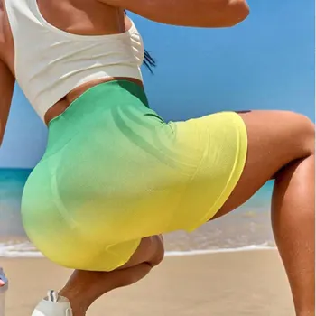 Женские шорты для йоги для тренировок, Мягкие байкерские шорты с высокой талией, Танцевальные шорты, Компрессионные шорты для занятий йогой и бегом