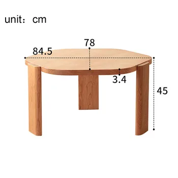 Журнальный столик из массива дерева шестигранный журнальный столик в японском стиле Для нескольких помещений Маленькая квартира Современная простота