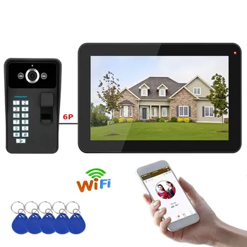 Индивидуальный видеодомофон для домашней безопасности 9-дюймовый монитор 1000TVL ИК-камера Удаленная запись разблокировки приложения