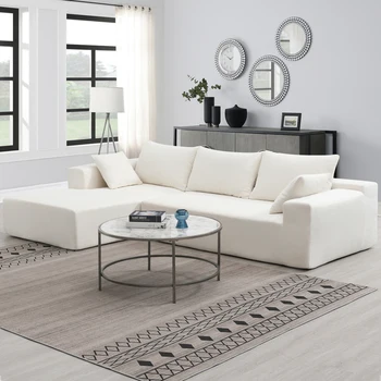 Комплект модульных секционных диванов для гостиной 109 * 68 дюймов, диван в современном минималистичном стиле, мягкий диван-кровать