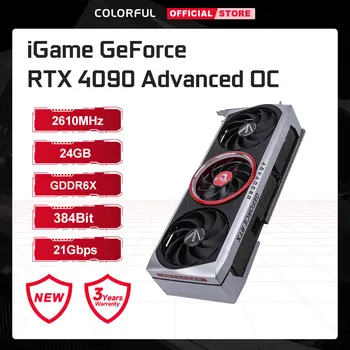 КРАСОЧНАЯ Игровая Видеокарта GeForce RTX 4090 Vulcan OC-V 24GB GDDR6X 384 Бит Новая Видеокарта NVIDIA GPU