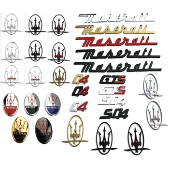 Нанесите на наклейку-бейдж Maserati буквы Q4 Gts Sq4 - логотип президента Гиболи на капоте, багажнике, панели крыла