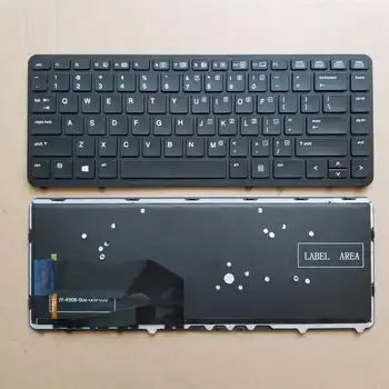 Новая Американо-Тайская Клавиатура С Подсветкой Для Ноутбука HP EliteBook 840 G1 G2 850 G1 G2 740 G1 G2 Черного Цвета С Черной Рамкой Без Мыши TI