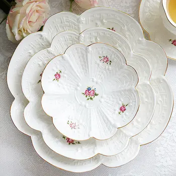 Обеденная тарелка в европейском стиле Винтажная Керамическая Тарелка Корзина для цветов Миска Стейк Паста Десерт Овощной Салат Хлеб Посуда Посуда