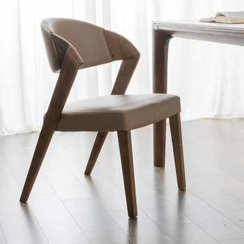 Обеденный стул из массива дерева Nordic, выполненный по контракту, Wabi-sabi Wind Chair, Современный Обеденный стул со спинкой для столовой, выполненный по контракту, Кресло для гостиной