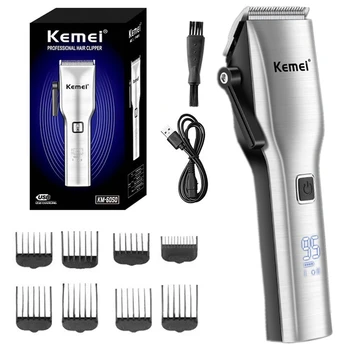 Оригинальная профессиональная машинка для стрижки волос Kemei, Парикмахерский Триммер для мужчин, Машинка для стрижки бороды, Электрическая машинка для стрижки волос, Литиевая батарея