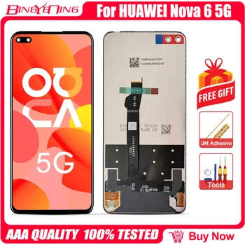 Оригинальный 6,57-дюймовый ЖК-дисплей Huawei nova 6 5G, Дигитайзер с сенсорным экраном Nova 6 5G, сборочные детали + инструменты