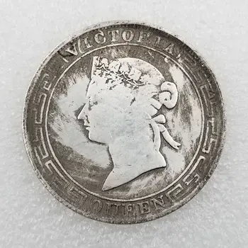 Памятная монета Гонконга 1867 года, Золото, серебро, Коллекционные монеты, украшения для дома, Ремесло, Украшение для рабочего стола, Рождественские подарки #0139