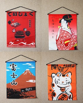 Подвесная ткань для японского ресторана, украшение для суши-магазина, подвесные флаги, занавеска для суши, водонепроницаемая дверная занавеска lucky cat