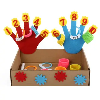 Развивающая игрушка с картонным кольцом, доска, ручка, бумага для координации движений рук и глаз, математическая игрушка с цифрами на пальцах для детей