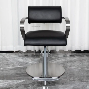 Скандинавские парикмахерские кресла из искусственной кожи для салонной мебели, кресло для парикмахерской в Перми, Высококлассное Удобное Профессиональное парикмахерское кресло