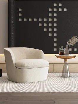 Скандинавский односпальный диван, Современная простая ткань для полной дезактивации, односпальный стул, Гостиная, Балкон, кресло для отдыха Lamb