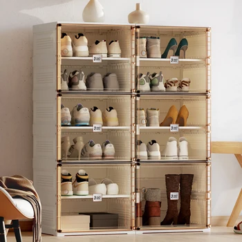 Современные входные шкафы для обуви, Узкая витрина, угловая стойка для обуви, Деревянная компактная вертикальная мебель Sapateira XY50SC