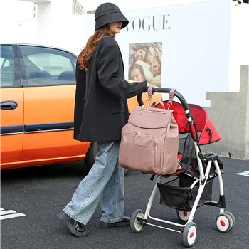 Сумка для подгузников, рюкзак, сумки для колясок, модный рюкзак для мамы и ребенка большой емкости, подгузники из искусственной кожи, водонепроницаемые сумки